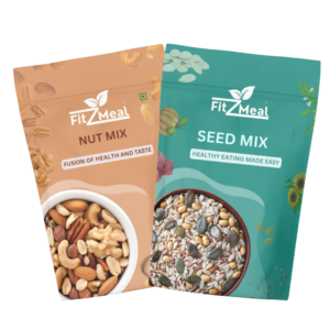 Fitmealz Nut Mix and Seed Mix Combo, Pack of 2, 400g (Nut Mix 200g, Seed Mix 200g)